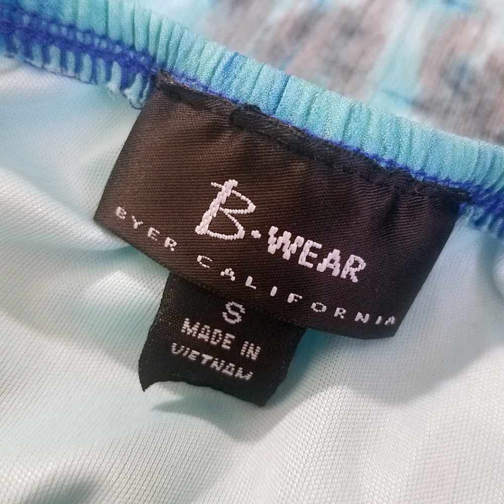 B Wear Women's Turquoise Tie Neck Tie Back Tank Top - Picture 8 of 8